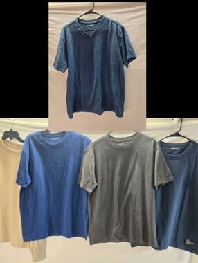 Lot of 5 American Giant Men Large  Long & Short Sleeve T-shirts, 1 Everett NWOT